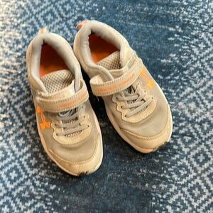Under Armour Kids' Gray and Orange Sneakers